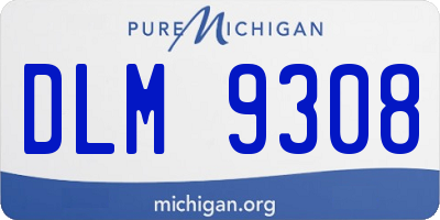 MI license plate DLM9308