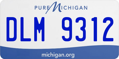 MI license plate DLM9312