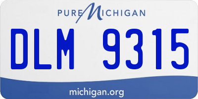 MI license plate DLM9315