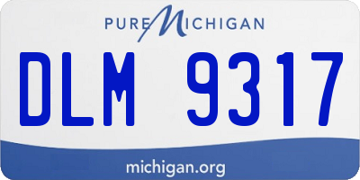 MI license plate DLM9317