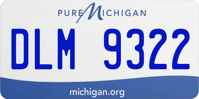 MI license plate DLM9322