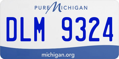 MI license plate DLM9324