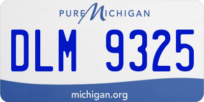 MI license plate DLM9325