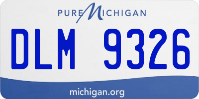 MI license plate DLM9326