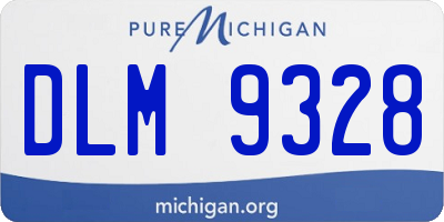 MI license plate DLM9328