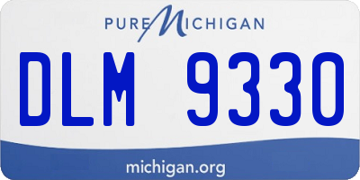 MI license plate DLM9330