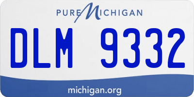 MI license plate DLM9332