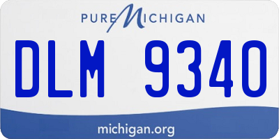 MI license plate DLM9340