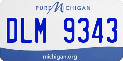 MI license plate DLM9343