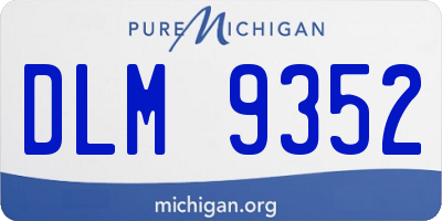 MI license plate DLM9352