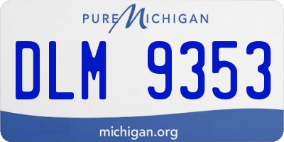 MI license plate DLM9353