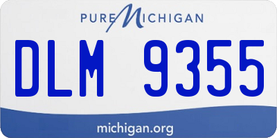 MI license plate DLM9355