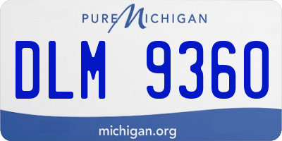MI license plate DLM9360