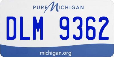 MI license plate DLM9362