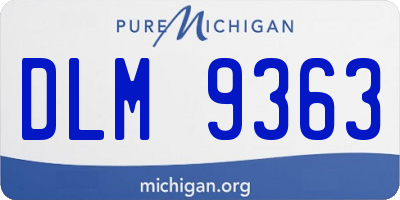 MI license plate DLM9363