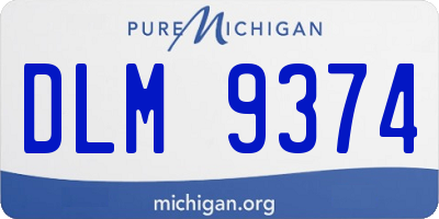 MI license plate DLM9374