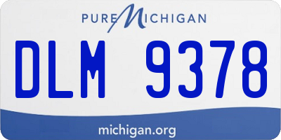 MI license plate DLM9378