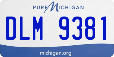 MI license plate DLM9381