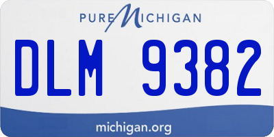 MI license plate DLM9382