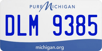 MI license plate DLM9385