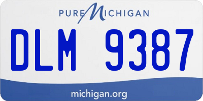 MI license plate DLM9387