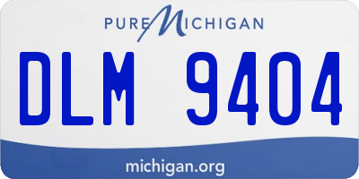 MI license plate DLM9404