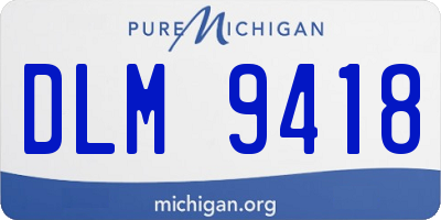 MI license plate DLM9418