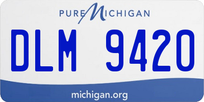 MI license plate DLM9420