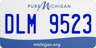 MI license plate DLM9523