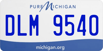 MI license plate DLM9540
