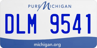 MI license plate DLM9541