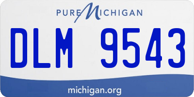 MI license plate DLM9543