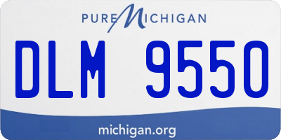 MI license plate DLM9550