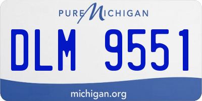 MI license plate DLM9551