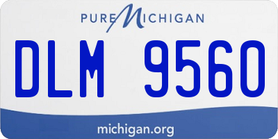 MI license plate DLM9560