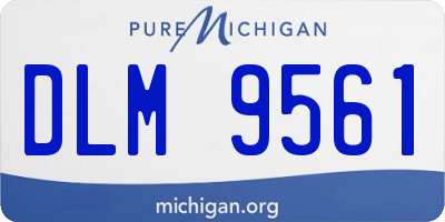 MI license plate DLM9561