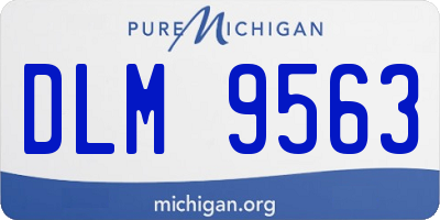 MI license plate DLM9563