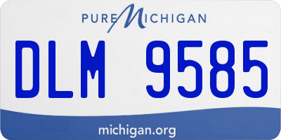 MI license plate DLM9585