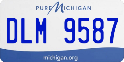 MI license plate DLM9587