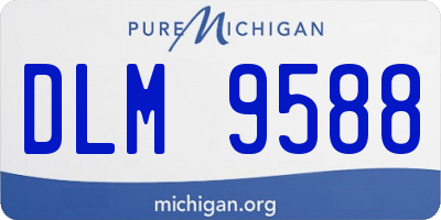 MI license plate DLM9588