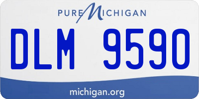 MI license plate DLM9590