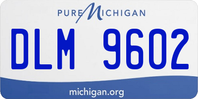 MI license plate DLM9602