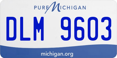 MI license plate DLM9603