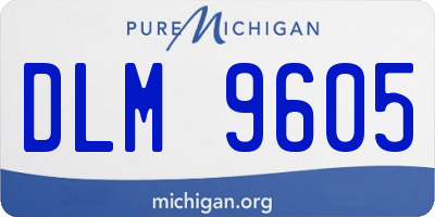 MI license plate DLM9605