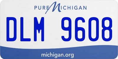MI license plate DLM9608