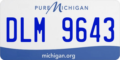 MI license plate DLM9643