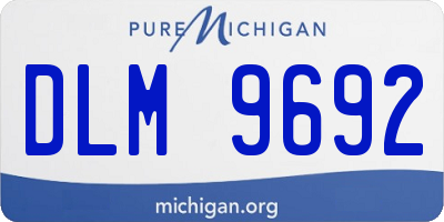 MI license plate DLM9692