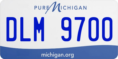 MI license plate DLM9700