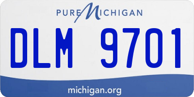 MI license plate DLM9701