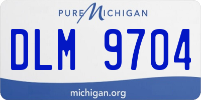 MI license plate DLM9704